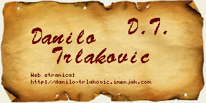 Danilo Trlaković vizit kartica